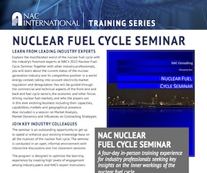NAC Nuclear Fuel Cycle Seminar Brochure