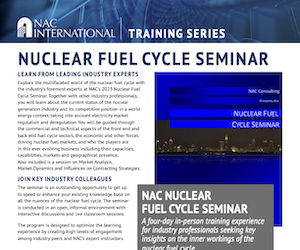 NAC Nuclear Fuel Cycle Seminar Brochure